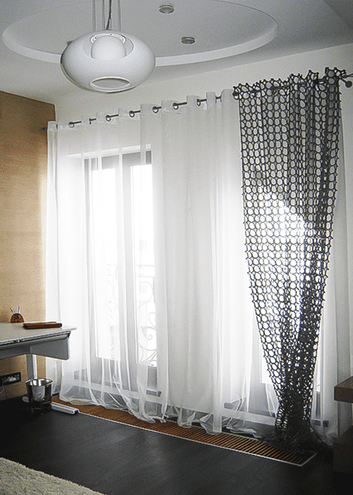 cortinas duplas com ilhós
