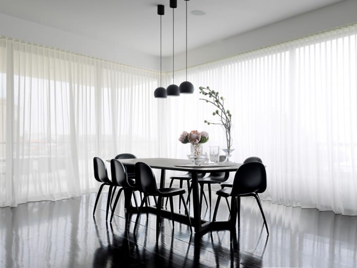 Estilo moderno de sala de jantar