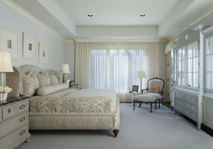 cortinas de tule em estilo clássico
