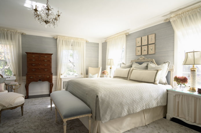 cortinas de tule em estilo clássico