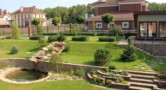 paisagismo de um local com terreno irregular
