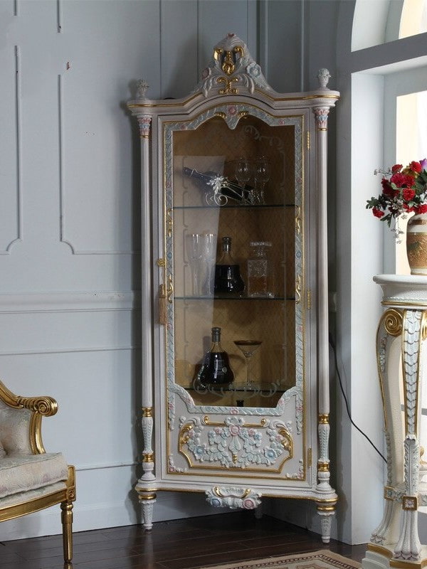 design de um guarda-roupa de canto no interior do corredor