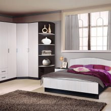 Guarda-roupa de canto no quarto: tipos, conteúdo, tamanhos, design-11