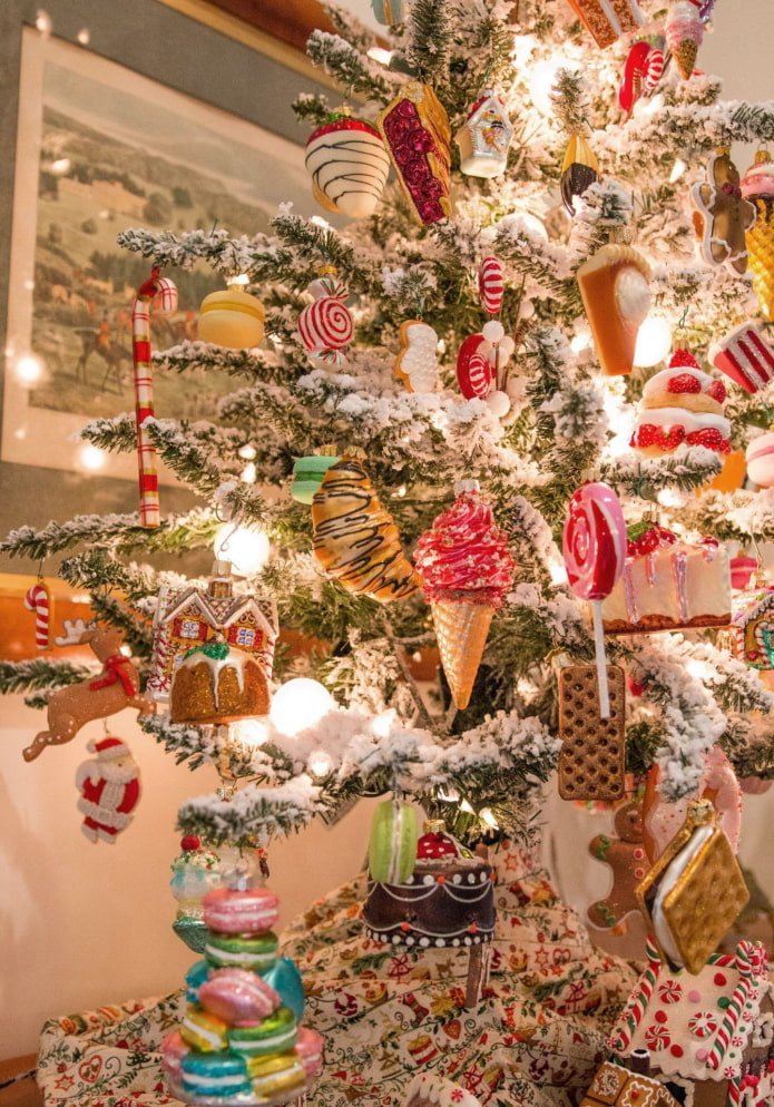 Árvore de Natal com doces