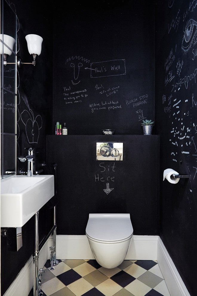 Inscrições na parede do quadro-negro
