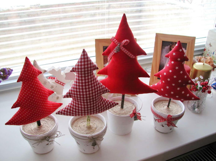 Árvores de Natal de tecido
