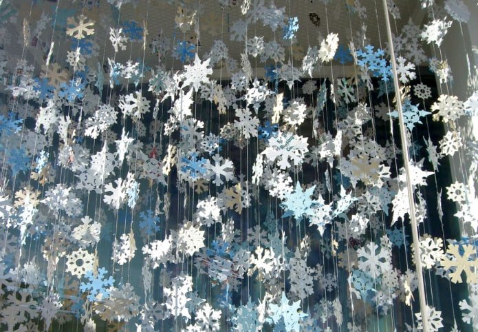 Decoração de floco de neve