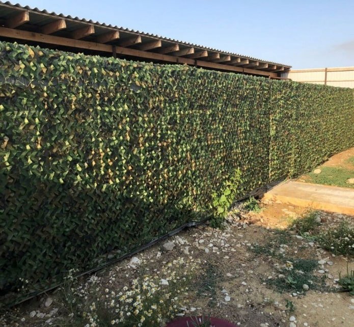 rede de camuflagem em elo de corrente cercas