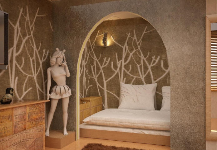 grande escultura no quarto