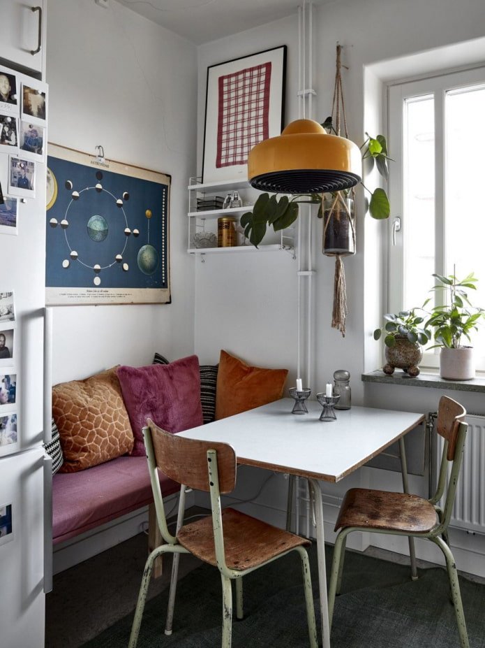 Decoração acima da mesa