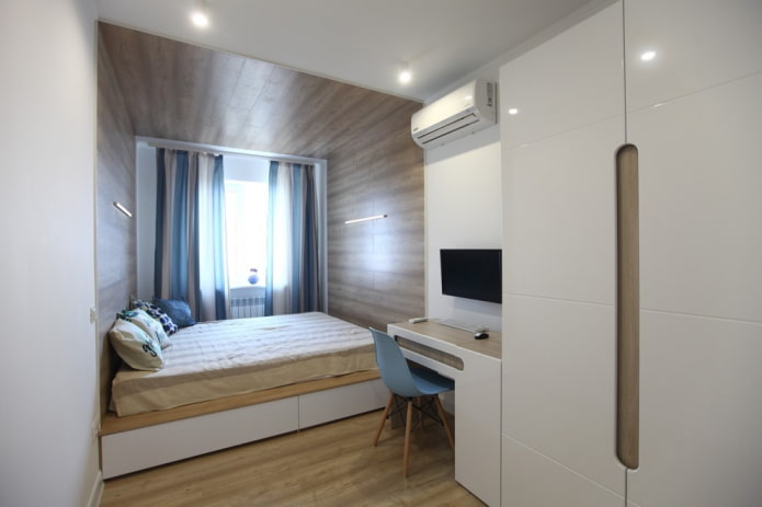 zoneamento de um quarto em um Khrushchevka