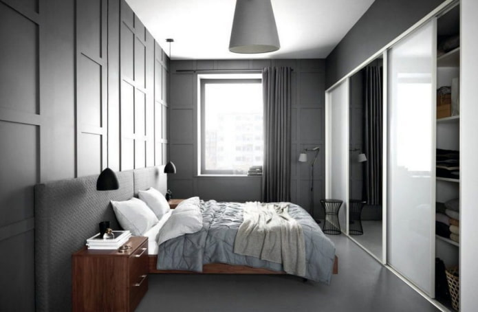 design de interiores de quarto estreito