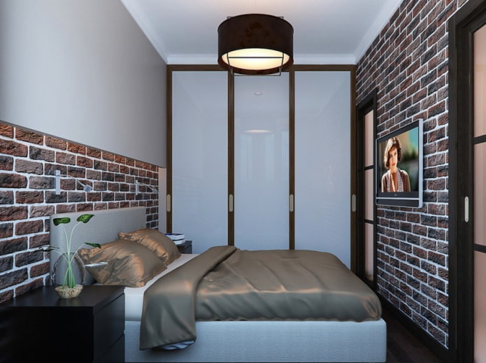 design de quarto em um edifício Khrushchev