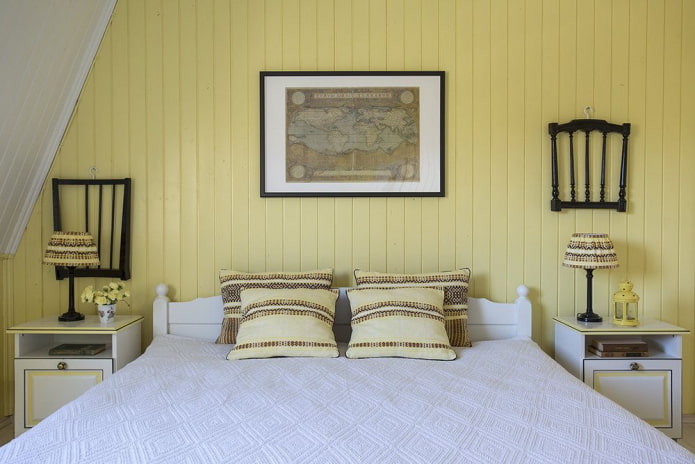quarto em tons de amarelo