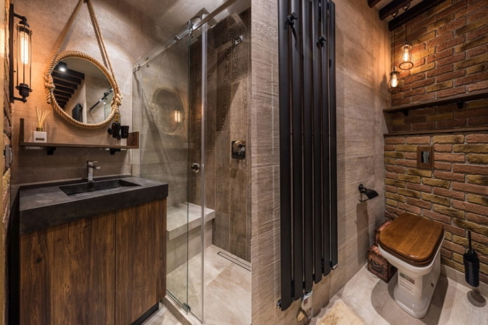 móveis de banheiro estilo loft