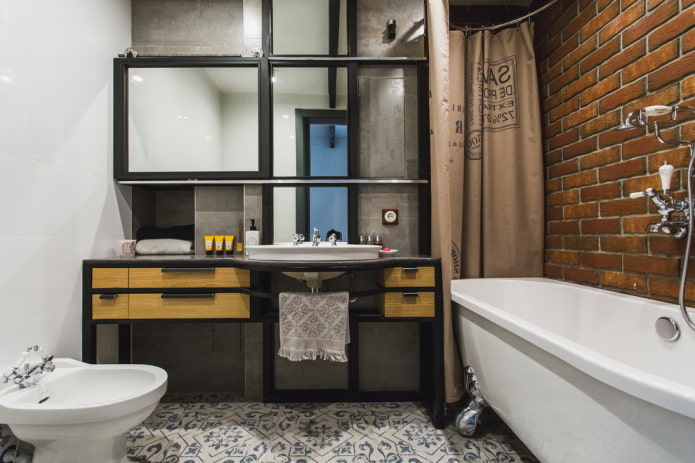 decorando um banheiro em estilo loft