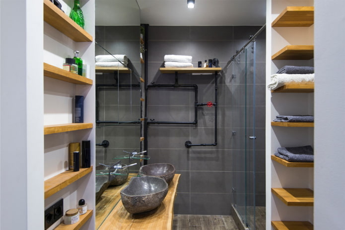 móveis de banheiro estilo loft