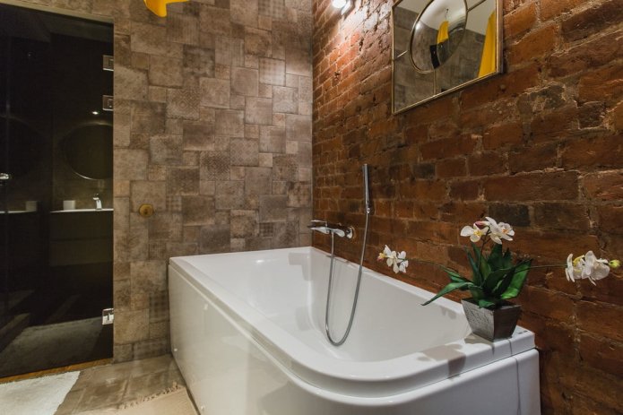 banheiro estilo loft