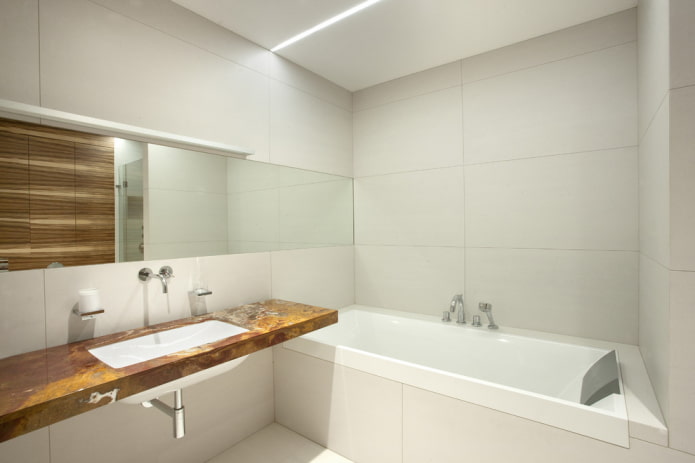 encanamento no banheiro no estilo minimalista