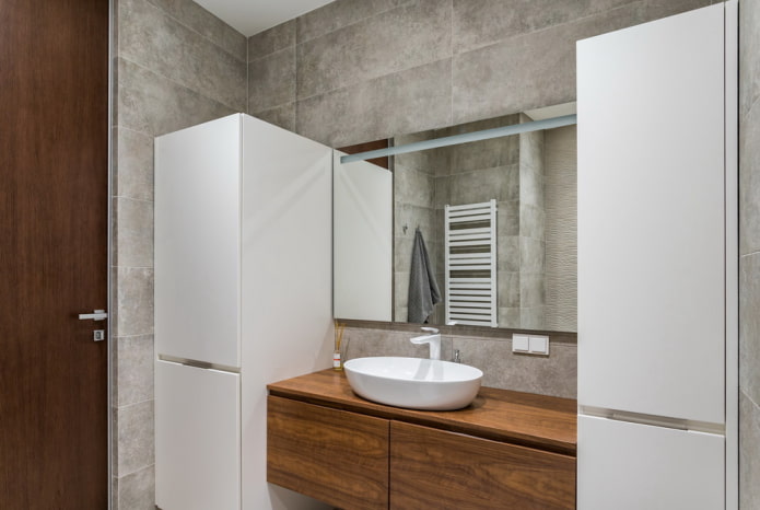 móveis de banheiro no estilo minimalista