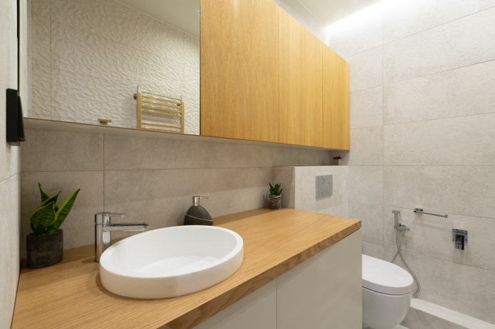 interior de banheiro em estilo minimalista