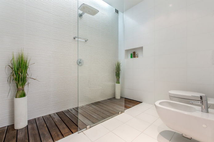 interior de banheiro em estilo minimalista