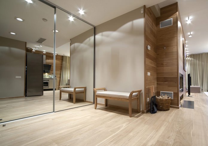 laminado no interior do corredor