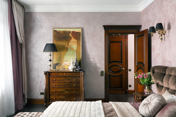 Gesso decorativo veneziano no quarto
