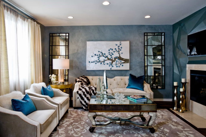 Gesso decorativo veneziano em estilo art déco