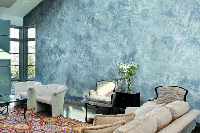 Gesso clássico veneziano no interior 