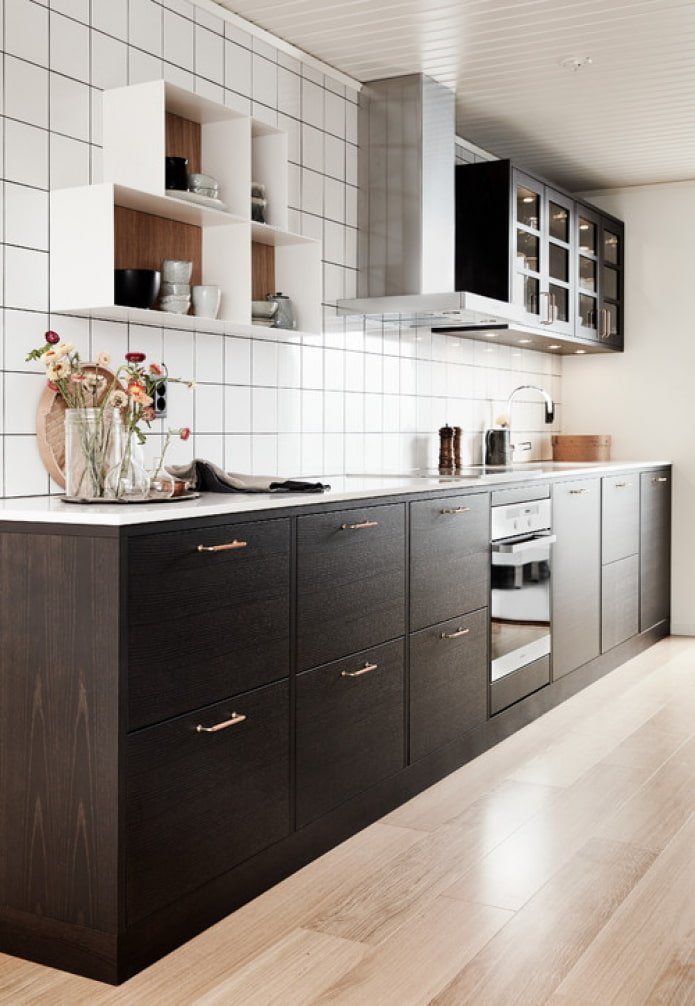 cozinha wengué em estilo escandinavo
