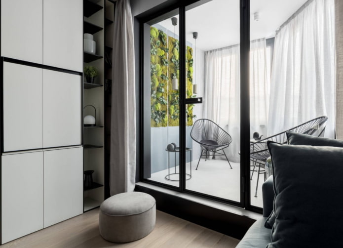painel de musgo na loggia