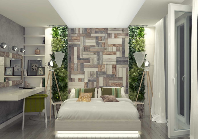 fitomódulos no quarto perto da cama