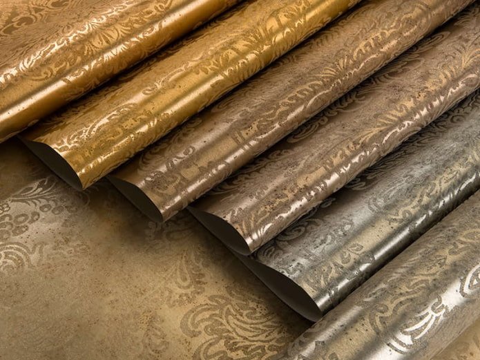 Papel de parede metálico