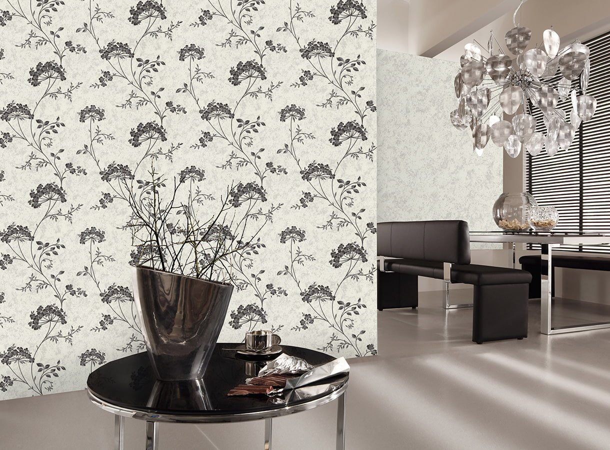 papel de parede preto e branco