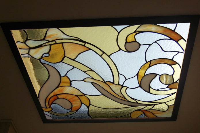 design de teto de vitral tiffany