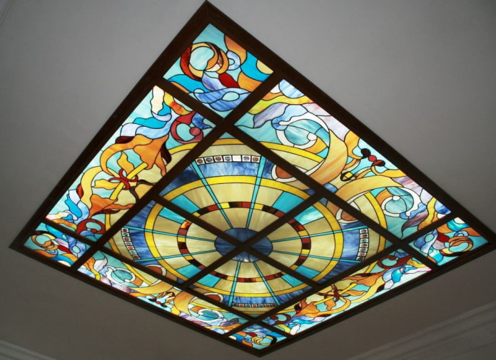 design de teto de vitral tiffany