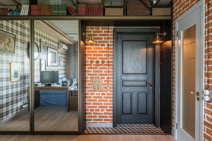 modelo de porta de entrada em estilo loft