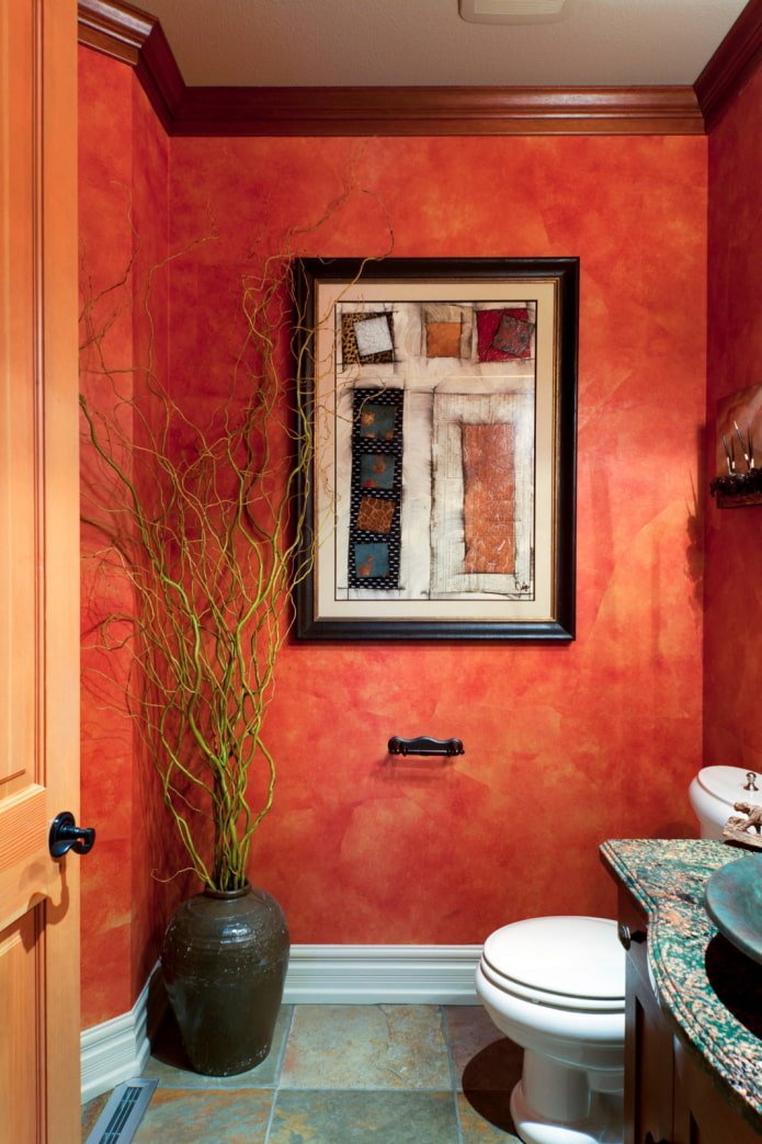 Gesso decorativo no banheiro