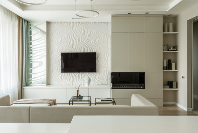 Design embutido com lareira