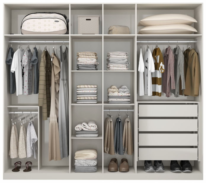 Guarda-roupa com 3 seções