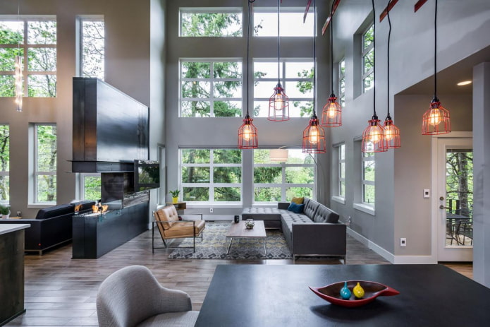 casa moderna com uma segunda luz