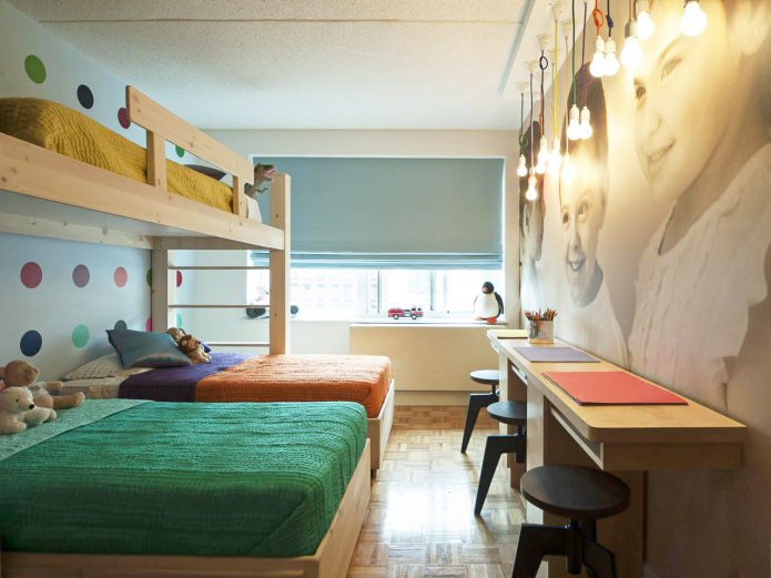 Papel de parede para quarto infantil para crianças de sexos diferentes
