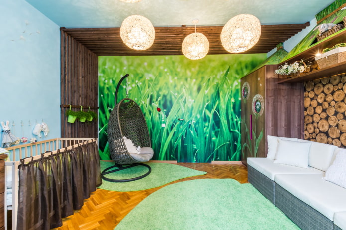 iluminação no interior de um berçário para um bebê