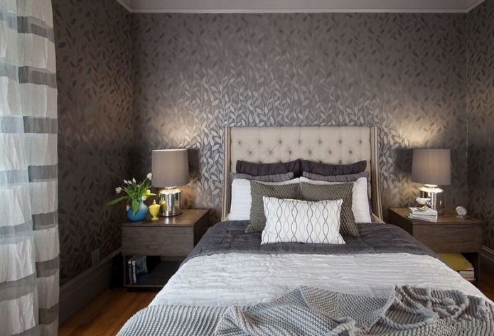 Papel de parede não tecido em design de quarto