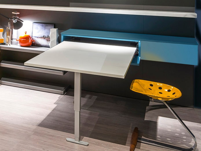 mesa deslizante no interior
