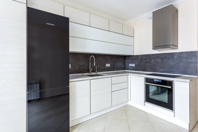 cozinha com exaustor no estilo minimalista