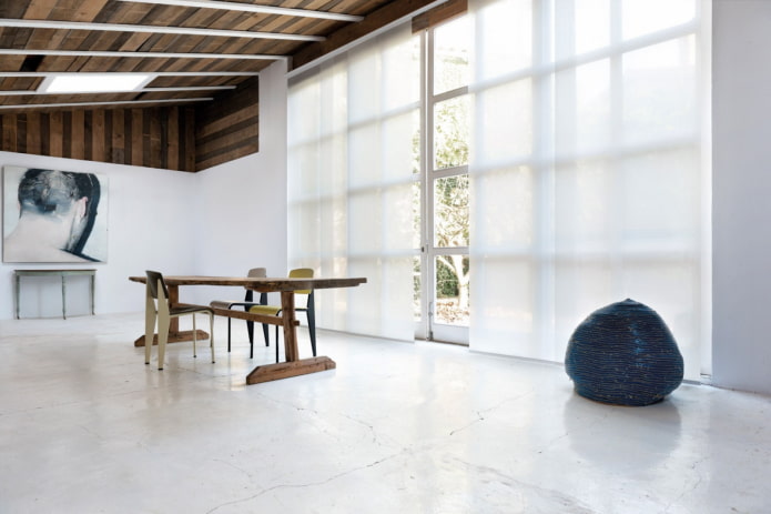 Painéis japoneses no estilo minimalista