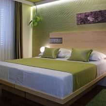 Quarto verde: tons, combinações, escolha de acabamento, móveis, cortinas, iluminação-3