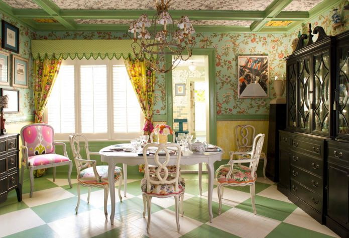 Papel de parede com padrão vegetal